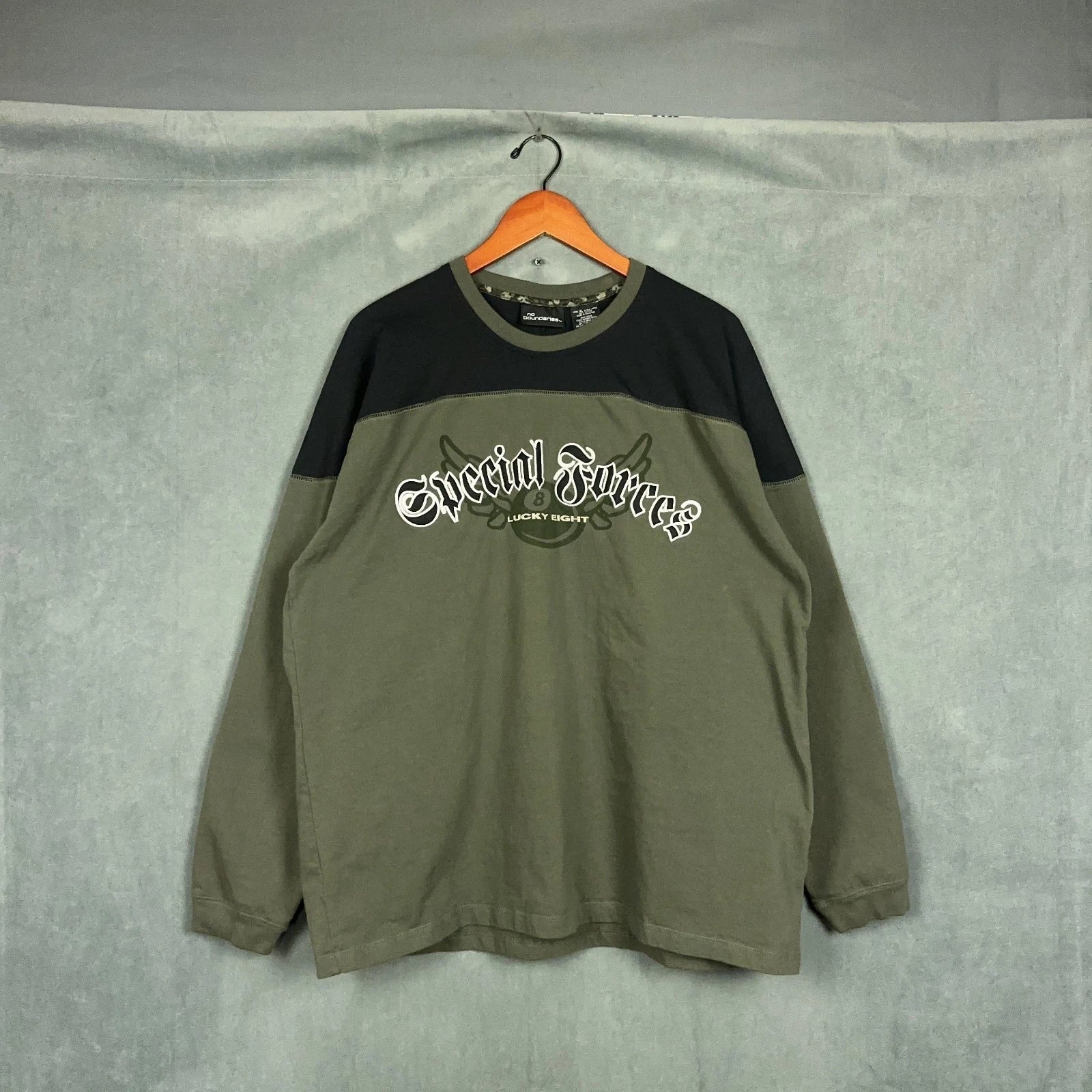 Vintage Y2K No Boundaries Mens XL Special Forces - Adult & Kids T-Shirts, Sweatshirts & Hoodies apparel design preview 1