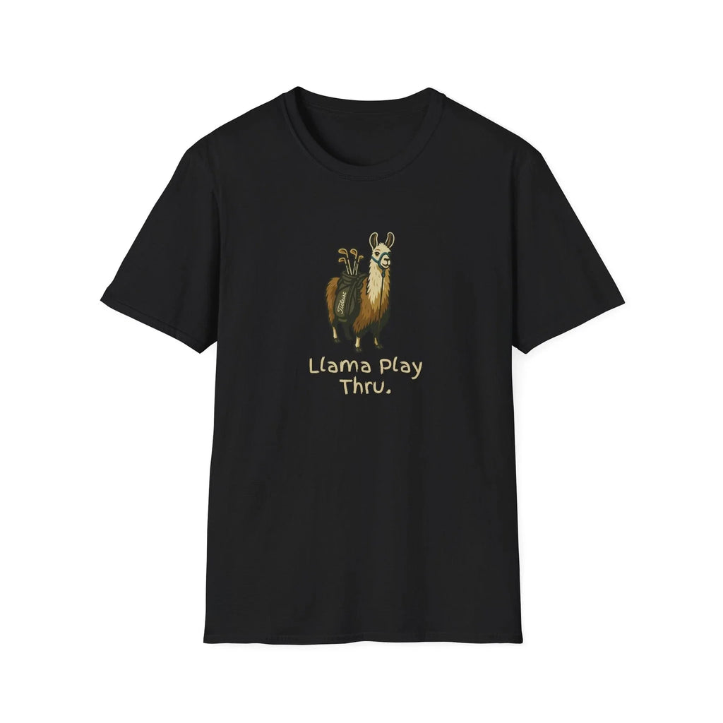 Funny Golf Llama Play Thru Retro Golfer Dad Humor - Adult & Kids T-Shirts, Sweatshirts & Hoodies apparel design preview 1