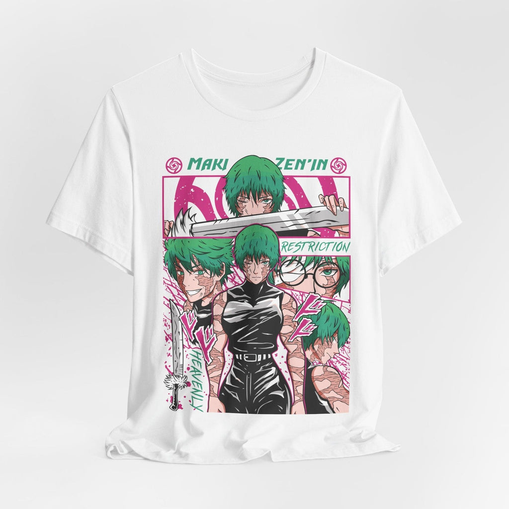 JJK Green-Haired Anime Character Maki Manga Panel - Adult & Kids T-Shirts, Sweatshirts & Hoodies apparel design preview 1