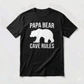 Papa Bear Cave Rules Funny Father's Day Gift for Dad - Adult & Kids T-Shirts, Sweatshirts & Hoodies apparel design preview 1