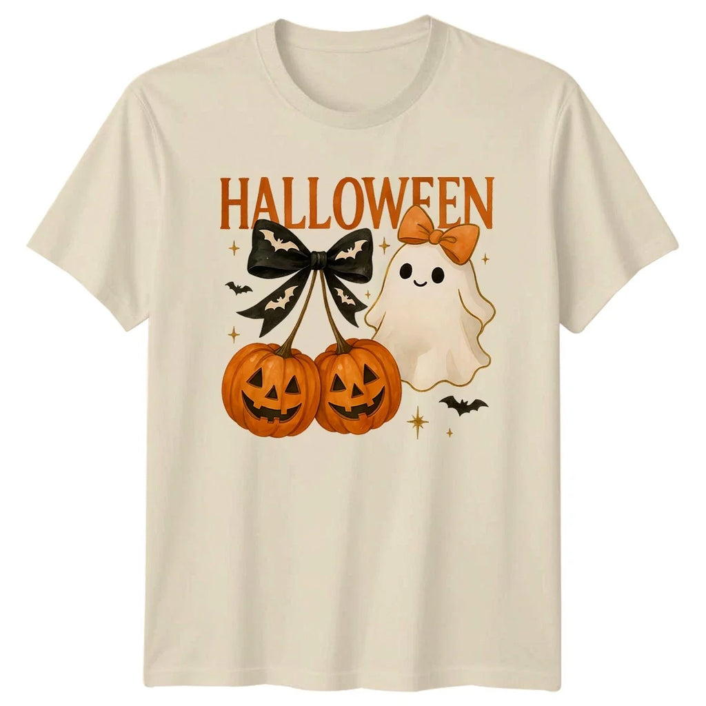 Halloween Kawaii Cute Ghost Pumpkin Gift - Adult & Kids T-Shirts, Sweatshirts & Hoodies apparel design preview 1