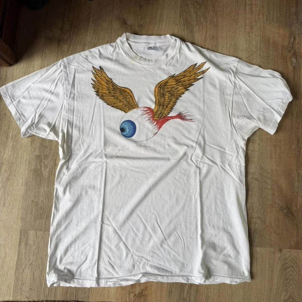 80s Vintage Flying Eye Art - Adult & Kids T-Shirts, Sweatshirts & Hoodies apparel design preview 1