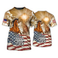 American Horse One Nation Under God Patriotic 4Th Of - Adult & Kids T-Shirts, Sweatshirts & Hoodies apparel design preview 1