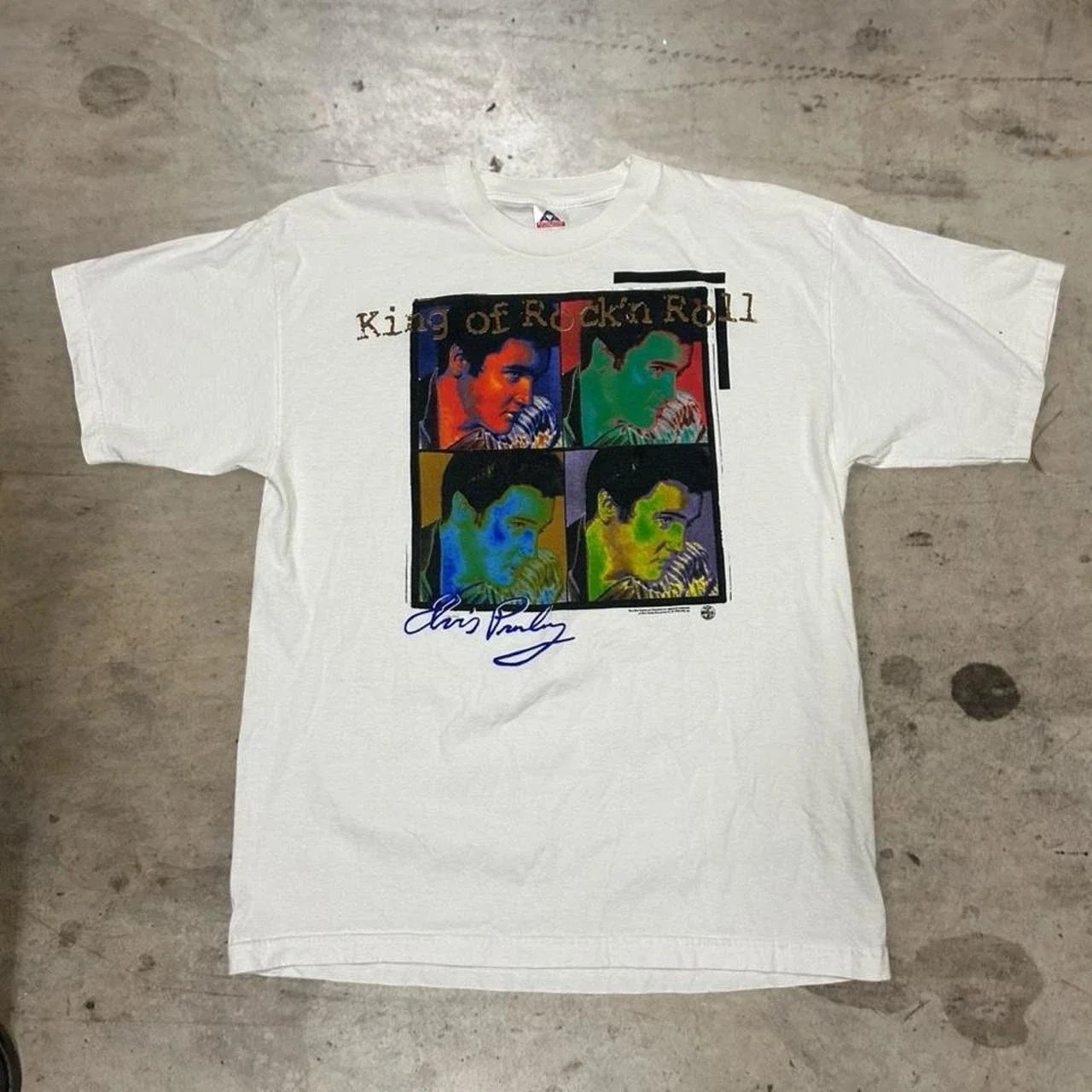 Elvis Presley King Of Rock 'n Roll Andy Warhol Like - Adult & Kids T-Shirts, Sweatshirts & Hoodies apparel design preview 1