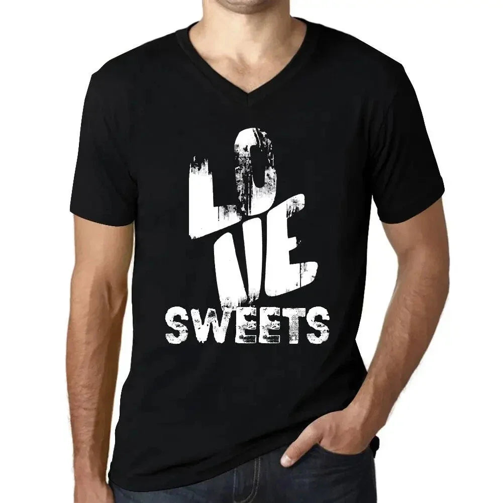 Men's Graphic V Neck Love Sweets Eco-Friendly Limited - Adult & Kids T-Shirts, Sweatshirts & Hoodies apparel design preview 1