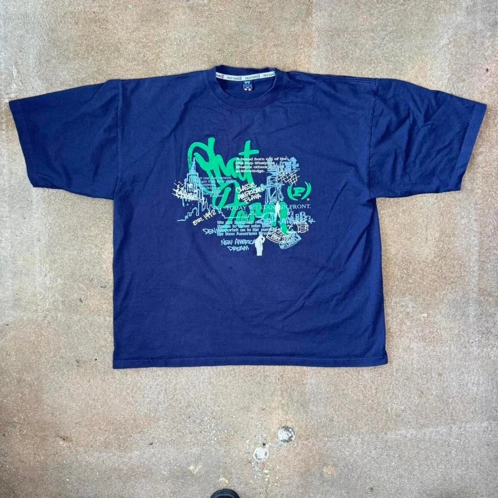 Phat Farm Mens 2XL Navy Blue Graphic Y2K Hip Hop - Adult & Kids T-Shirts, Sweatshirts & Hoodies apparel design preview 1