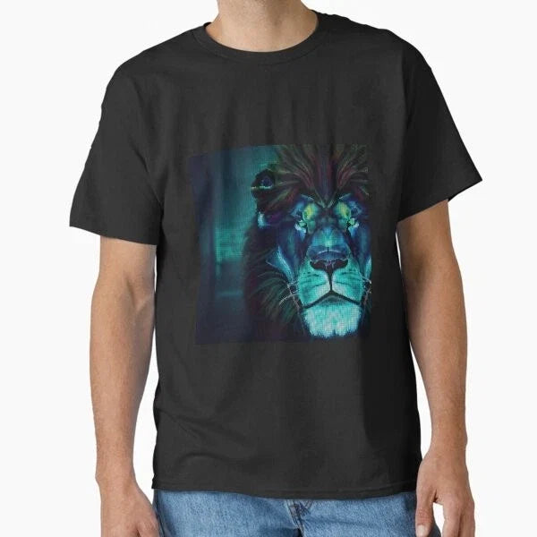 Colorful Abstract Lion 8-bit Pixel Art Classi Made in - Adult & Kids T-Shirts, Sweatshirts & Hoodies apparel design preview 1