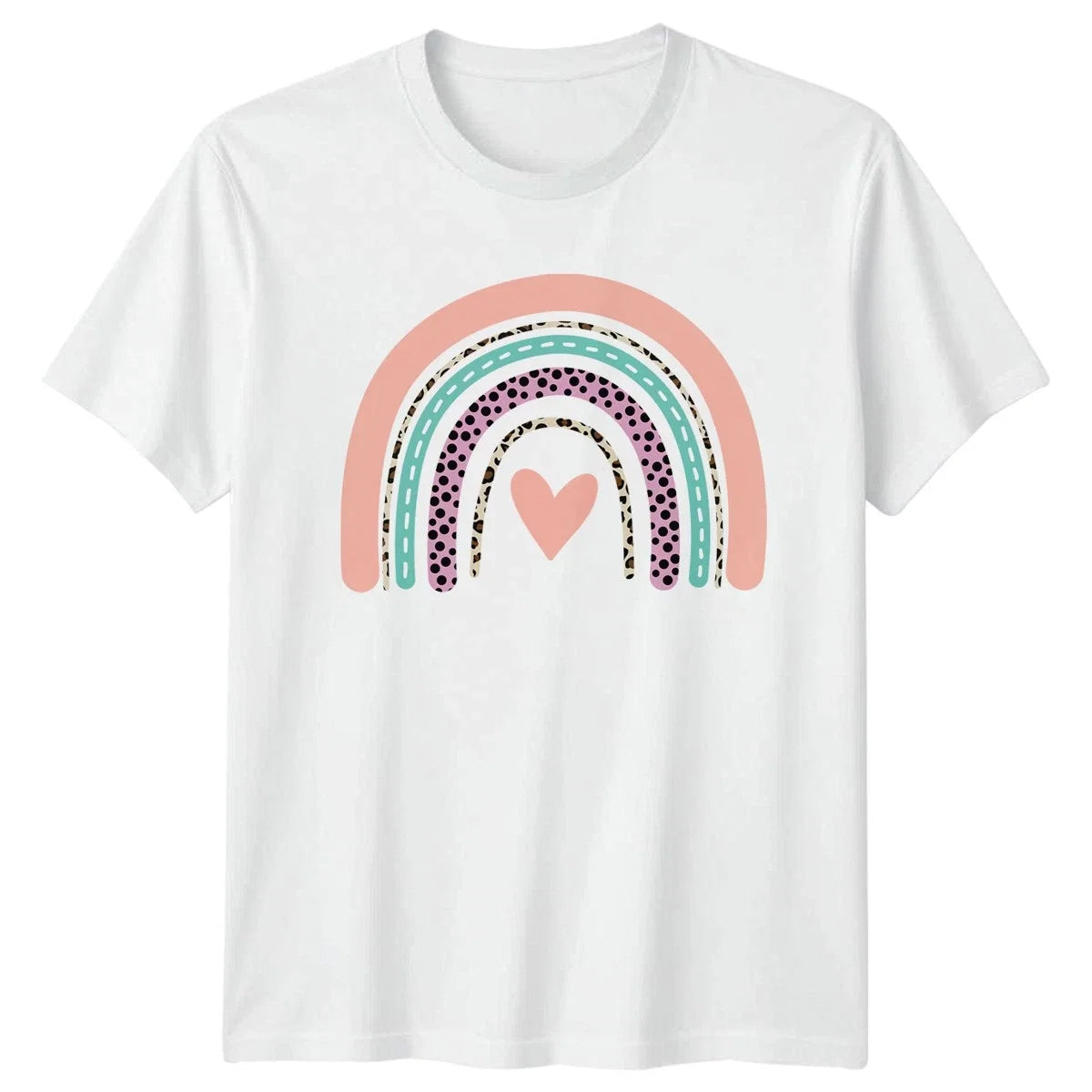 Pastel Rainbow Heart Boho Nursery Baby Shower Gift - Adult & Kids T-Shirts, Sweatshirts & Hoodies apparel design preview 1