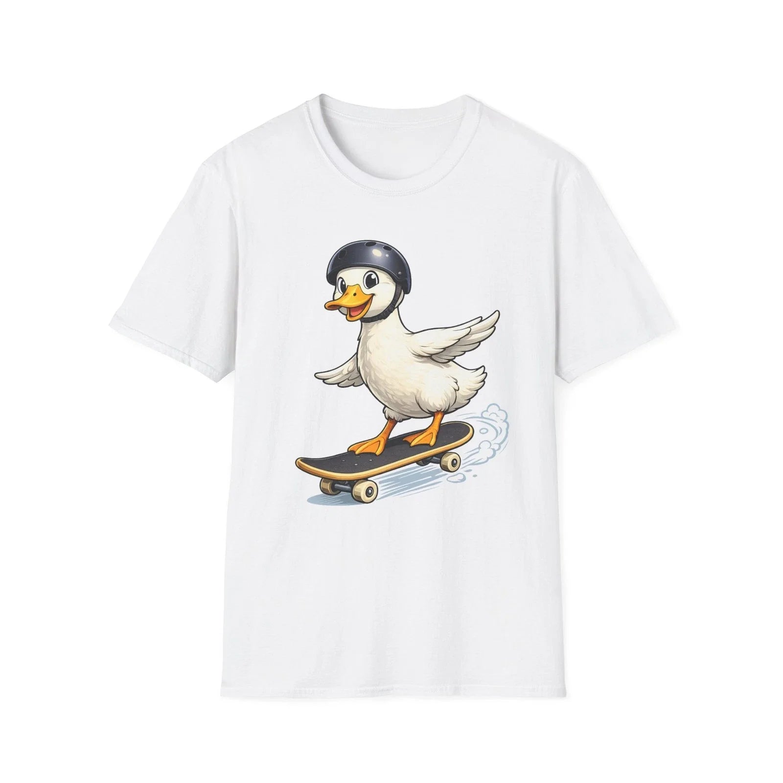 Skateboarding Duck Cartoon on Skateboard - Adult & Kids T-Shirts, Sweatshirts & Hoodies apparel design preview 1