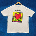 Keith Haring Heart Popart Beige Size Extra Large - Adult & Kids T-Shirts, Sweatshirts & Hoodies apparel design preview 1