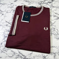FRED PERRY Mens Oxblood Twin Tipped SIZE LARGE M1588V - Adult & Kids T-Shirts, Sweatshirts & Hoodies apparel design preview 1