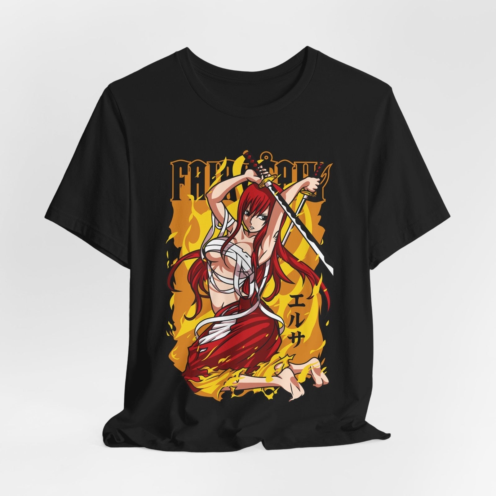 Fairy Tail Erza Scarlet Custom Anime Sword Warrior - Adult & Kids T-Shirts, Sweatshirts & Hoodies apparel design preview 1