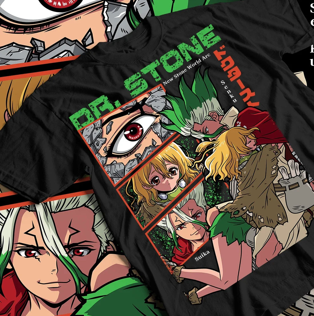 Dr.Stone Senku Ishigami Anime Manga Taiju Oki Ryusui - Adult & Kids T-Shirts, Sweatshirts & Hoodies apparel design preview 1