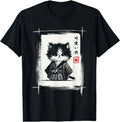 Samurai Cat Japanese Art Sumi-e Novelty Kawaii Funny - Adult & Kids T-Shirts, Sweatshirts & Hoodies apparel design preview 1