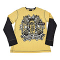 VTG Y2K Yellow Skateboard Cross Layered Size XL (Fit - Adult & Kids T-Shirts, Sweatshirts & Hoodies apparel design preview 1
