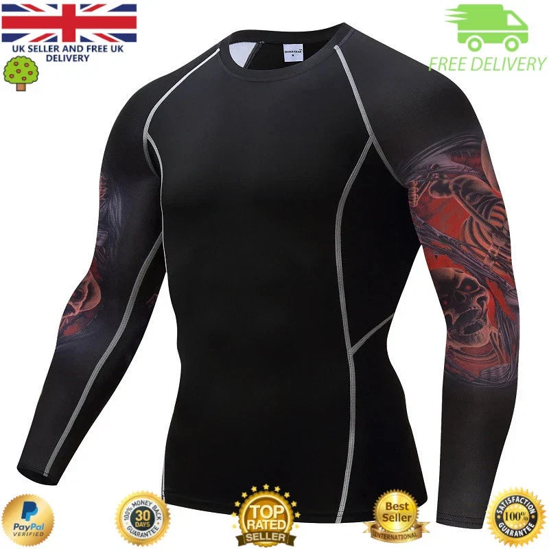 Mens Compression Top Workout cross fit MMA Cycling - Adult & Kids T-Shirts, Sweatshirts & Hoodies apparel design preview 1