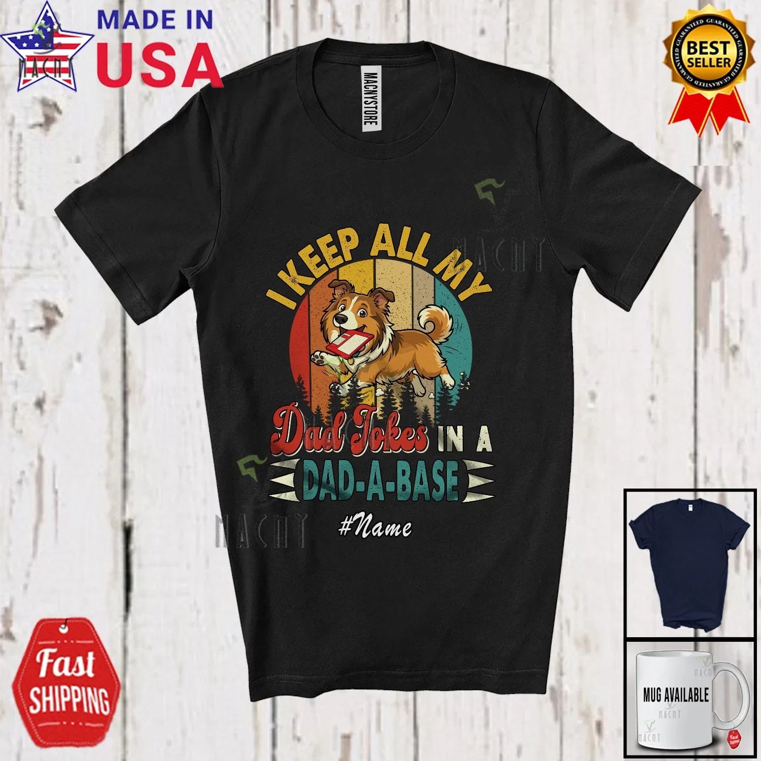 Custom Name Dad Jokes In Dad-A-Base;Father's Day - Adult & Kids T-Shirts, Sweatshirts & Hoodies apparel design preview 1
