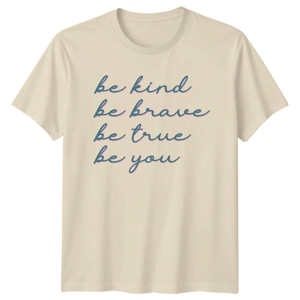 Be Kind Brave Motivational Gift For Him And Her - Adult & Kids T-Shirts, Sweatshirts & Hoodies apparel design preview 1