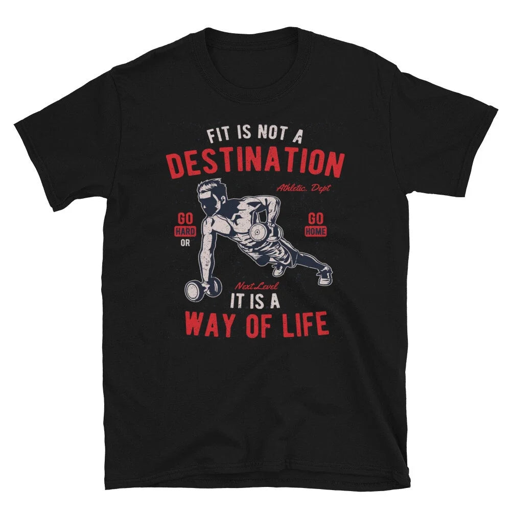 Fit Is Not A Destination Novelty Gym Fitnes Workout - Adult & Kids T-Shirts, Sweatshirts & Hoodies apparel design preview 1