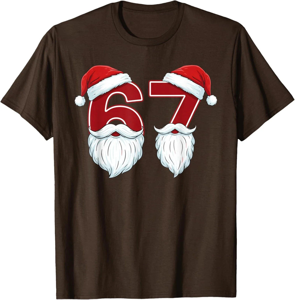 Christmas Funny Six Seven Meme Brainrot Santa Claus - Adult & Kids T-Shirts, Sweatshirts & Hoodies apparel design preview 1