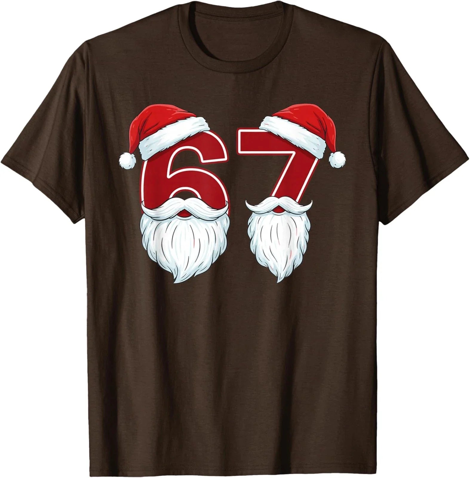 Christmas Funny Six Seven Meme Brainrot Santa Claus - Adult & Kids T-Shirts, Sweatshirts & Hoodies apparel design preview 1