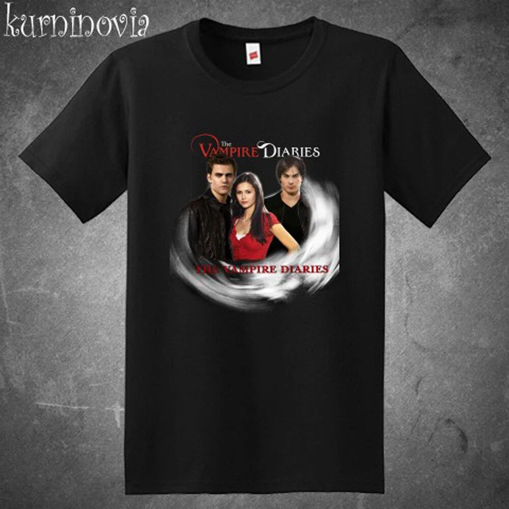 Vampire Diaries TV Series Men's Black Size S to 5XL - Adult & Kids T-Shirts, Sweatshirts & Hoodies apparel design preview 1