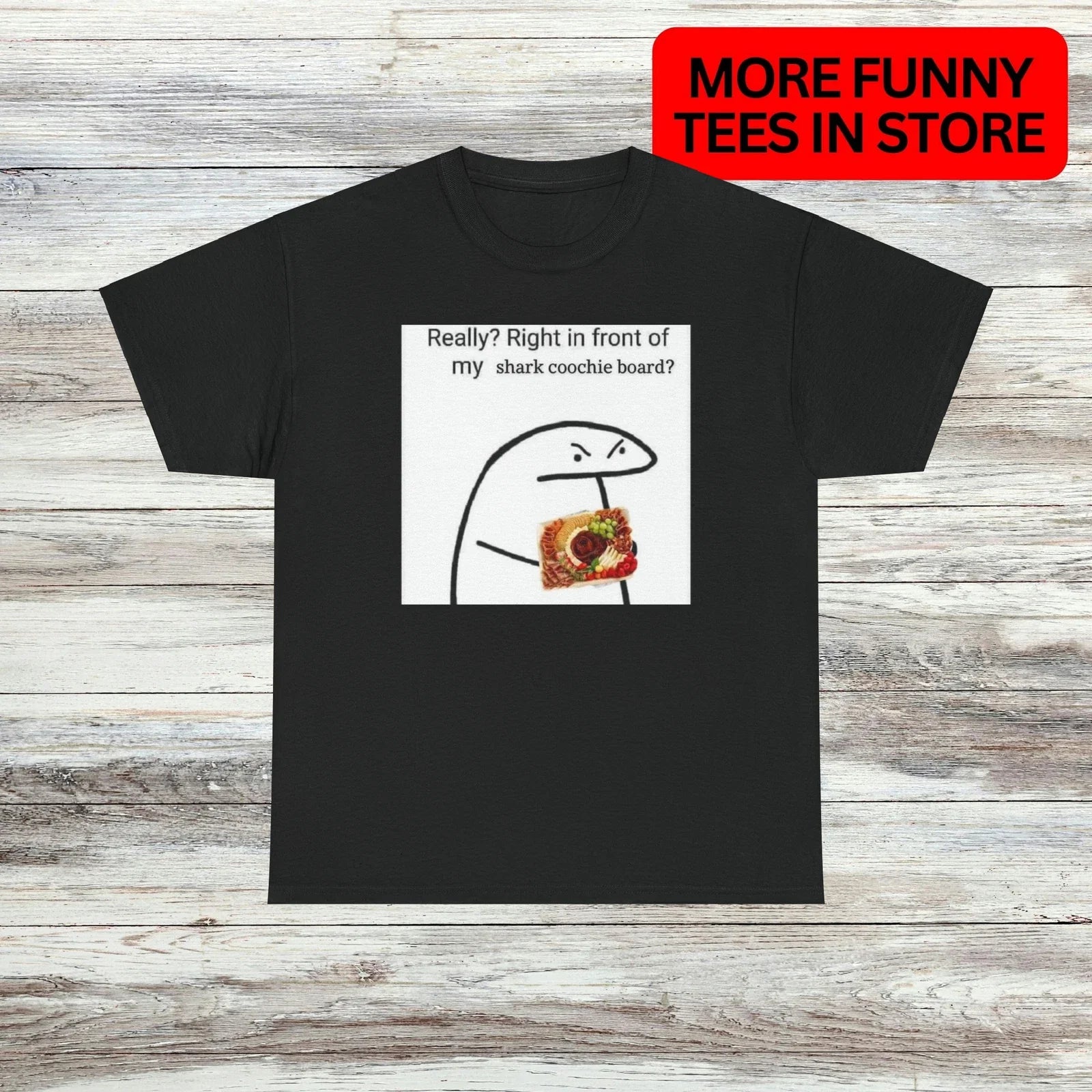 Shark Coochie Board Unisex Male or Female Funny Meme - Adult & Kids T-Shirts, Sweatshirts & Hoodies apparel design preview 1