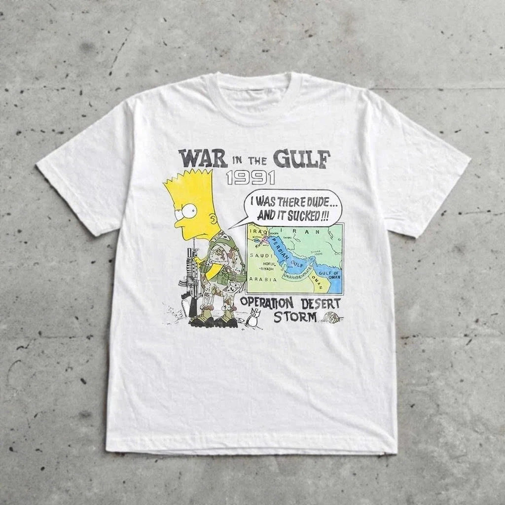 90s Simpsonnn Gulf War Vintage Cartoon Graphic S-5XL - Adult & Kids T-Shirts, Sweatshirts & Hoodies apparel design preview 1