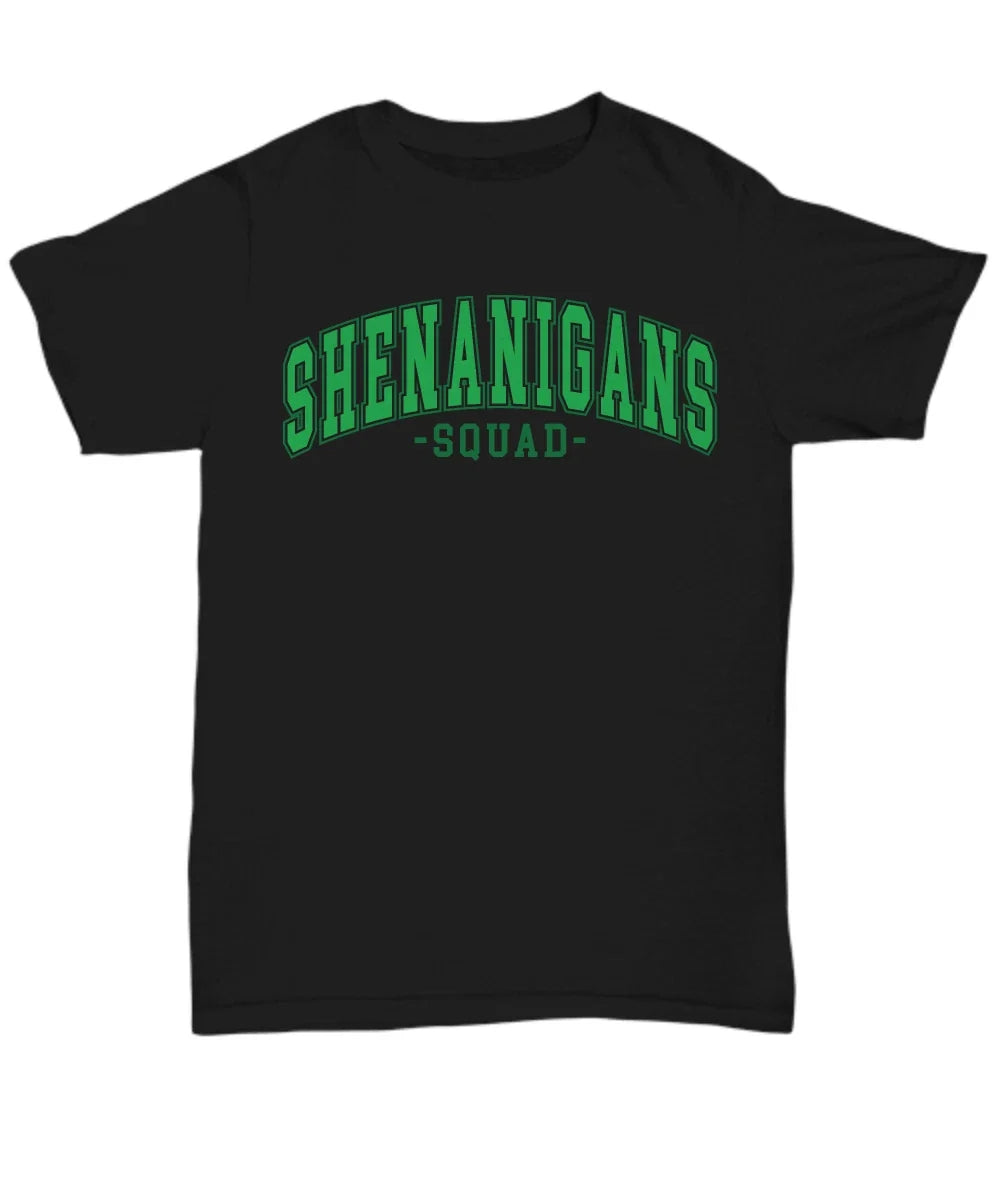St. Patrick's Day Shenanigans Squad, Funny Sarcastic - Adult & Kids T-Shirts, Sweatshirts & Hoodies apparel design preview 1