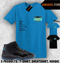 Matching AJ 11 Gamma Blue 2025 Match Sneaker - Adult & Kids T-Shirts, Sweatshirts & Hoodies apparel design preview 1