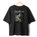 Sitting Wolf Literally Me Meme Funny Y2K - Adult & Kids T-Shirts, Sweatshirts & Hoodies apparel design preview 1