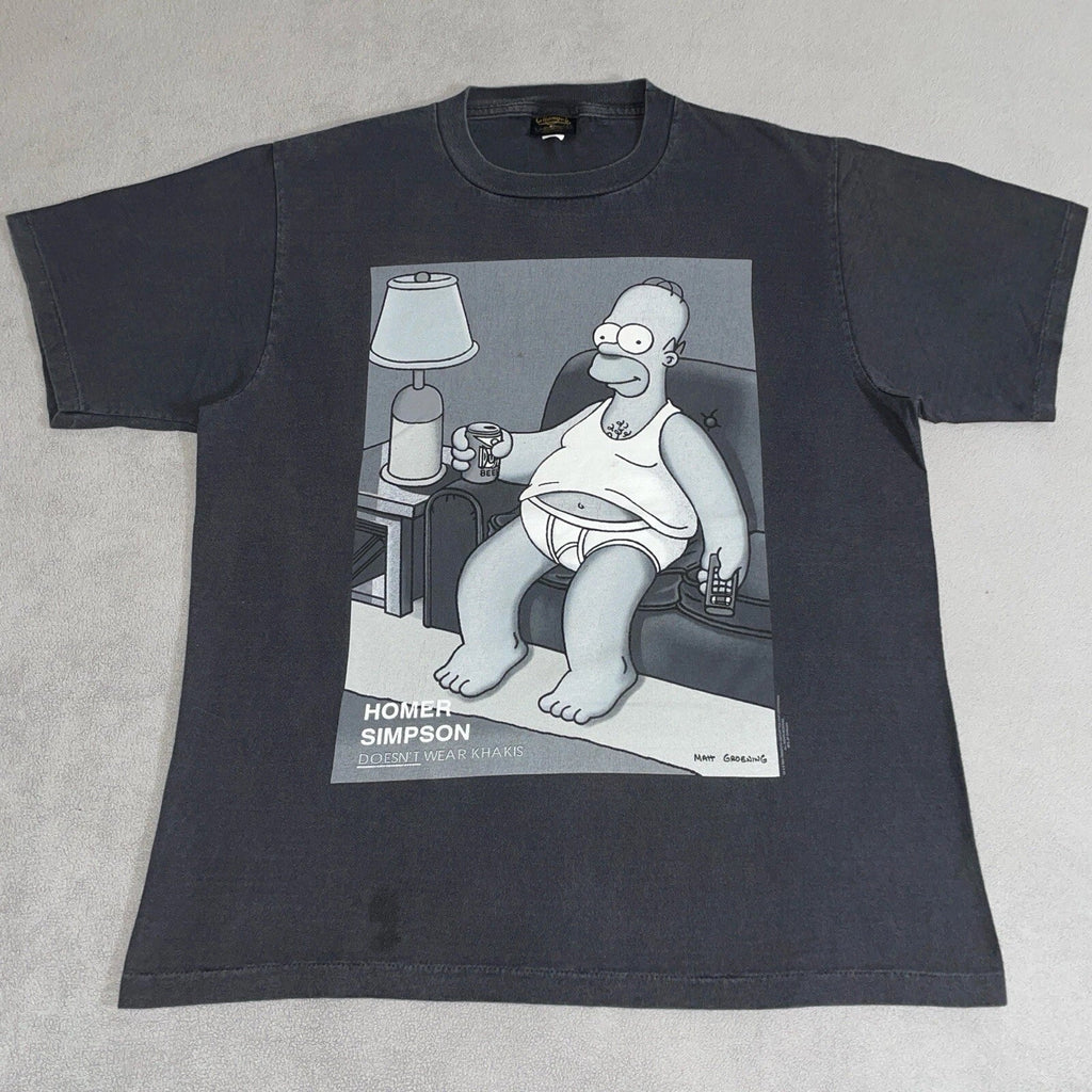 Vintage The Simpsons Homer Doesn't Wear Khakis - Adult & Kids T-Shirts, Sweatshirts & Hoodies apparel design preview 1