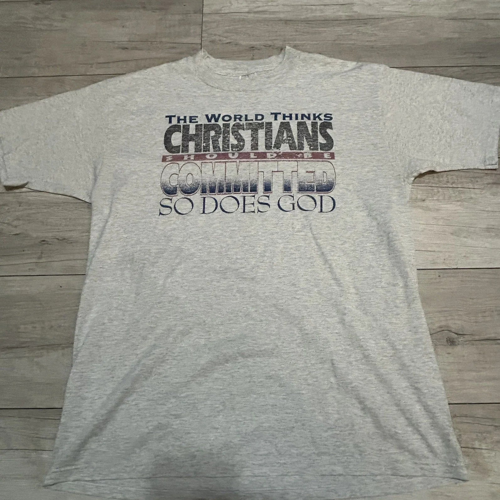 Vintage 1990s Christian Quote Jesus Hanes Heavyweight - Adult & Kids T-Shirts, Sweatshirts & Hoodies apparel design preview 1