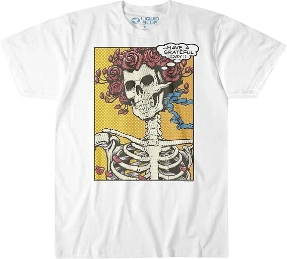 Bertha Pop Art Grateful Dead Liquid Blue Have a Day - Adult & Kids T-Shirts, Sweatshirts & Hoodies apparel design preview 1
