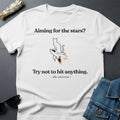 Aiming for the Stars? Sarcastic Cat Rocket - Adult & Kids T-Shirts, Sweatshirts & Hoodies apparel design preview 1