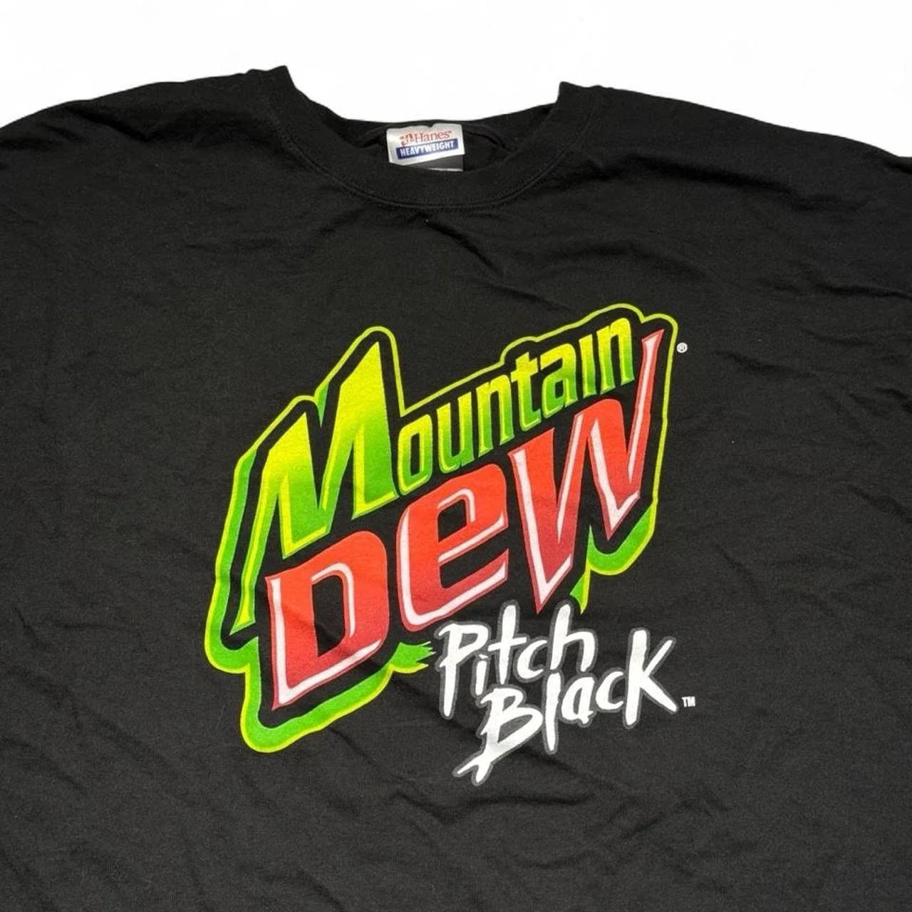 Mountain Dew Pitch Black XL Logo Rare Soda Pop Promo - Adult & Kids T-Shirts, Sweatshirts & Hoodies apparel design preview 1
