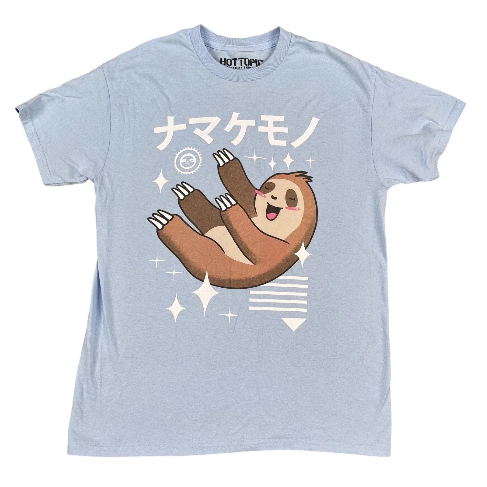 Hot Topic Kawaii Sloth Unisex Light Blue Sz Medium - Adult & Kids T-Shirts, Sweatshirts & Hoodies apparel design preview 1
