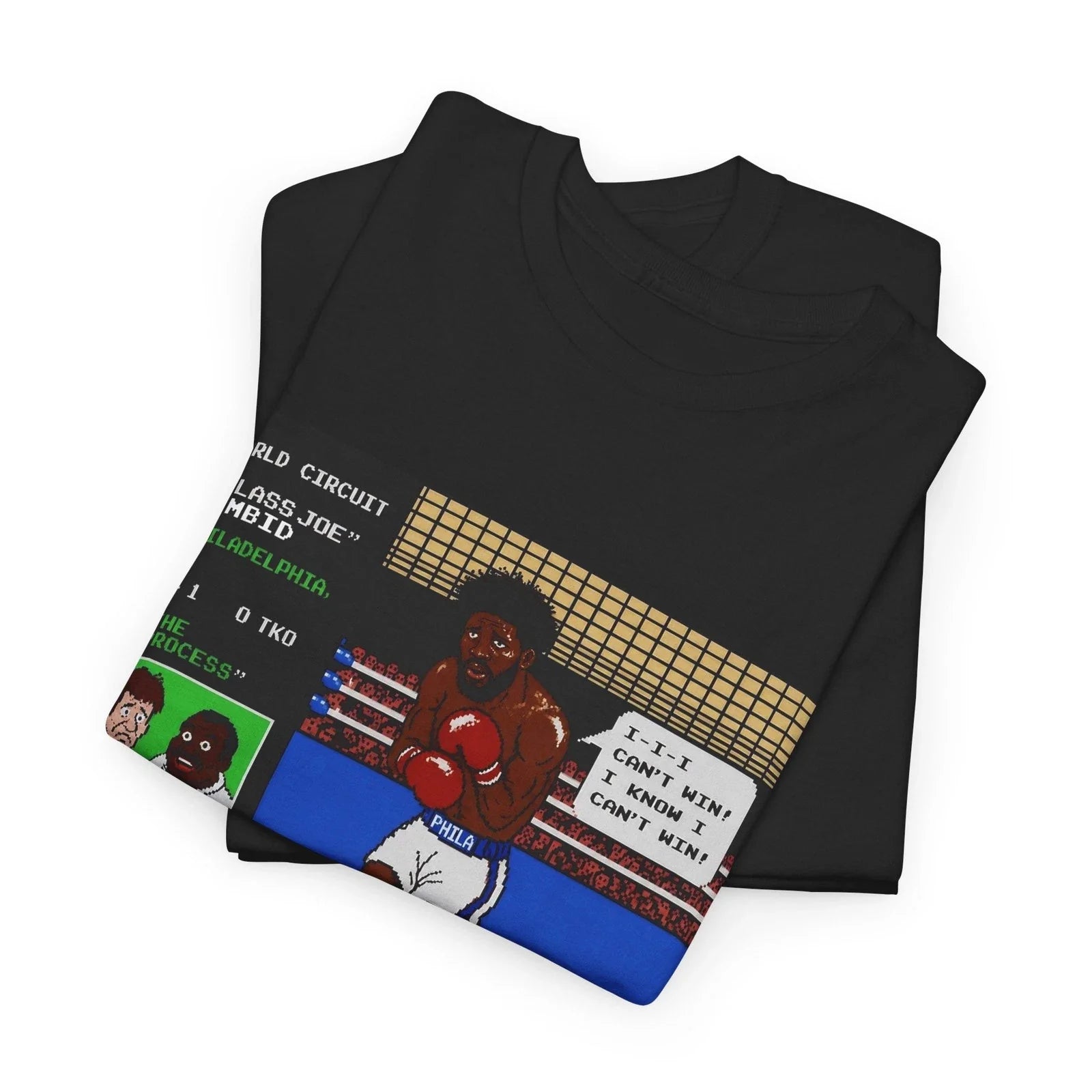 Embiid Punch-Out Parody Knicks Fan Pixel Art Sixers - Adult & Kids T-Shirts, Sweatshirts & Hoodies apparel design preview 1
