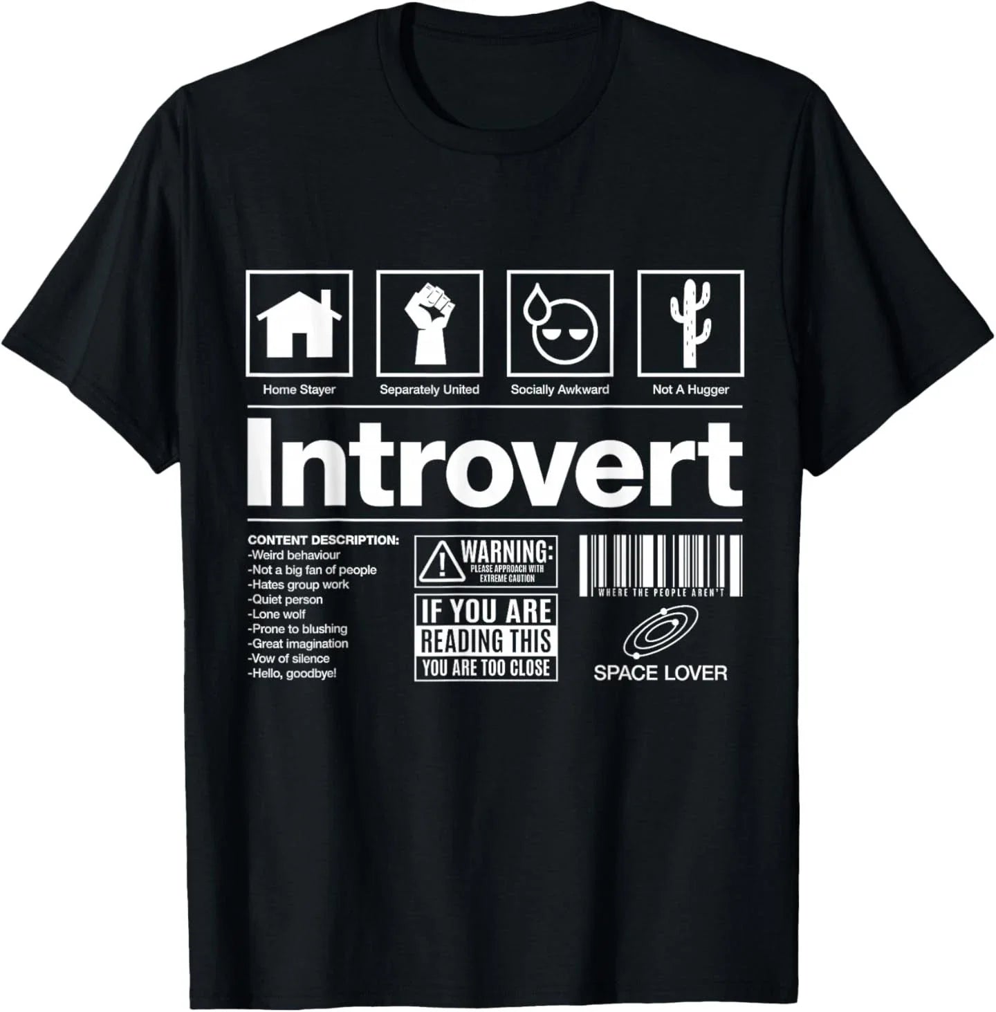 Introvert Label Signs - Adult & Kids T-Shirts, Sweatshirts & Hoodies apparel design preview 1