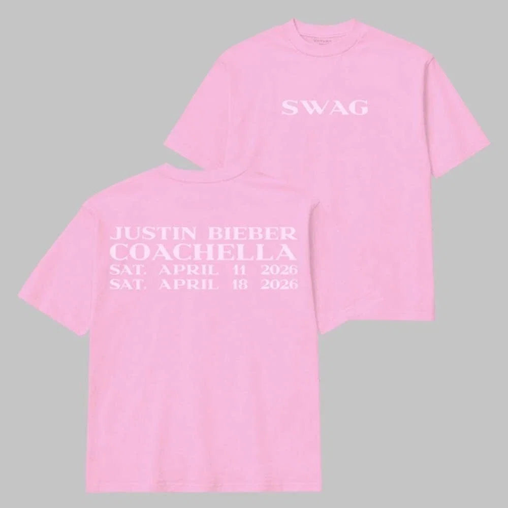 Justin Bieber 2026 Merchandise SWAG Album Pink - Adult & Kids T-Shirts, Sweatshirts & Hoodies apparel design preview 1