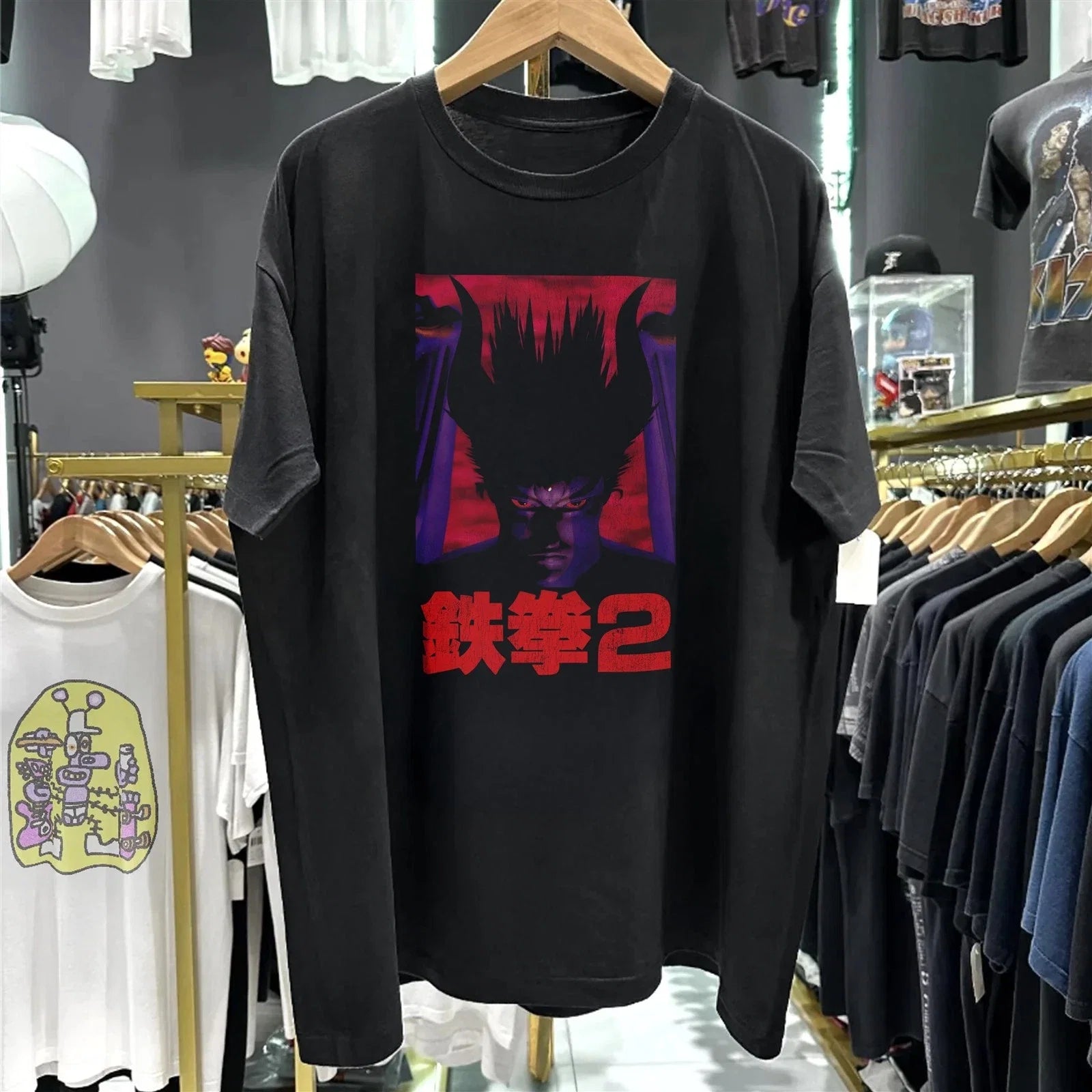 90s Tekken 2 Aged Black M - Adult & Kids T-Shirts, Sweatshirts & Hoodies apparel design preview 1