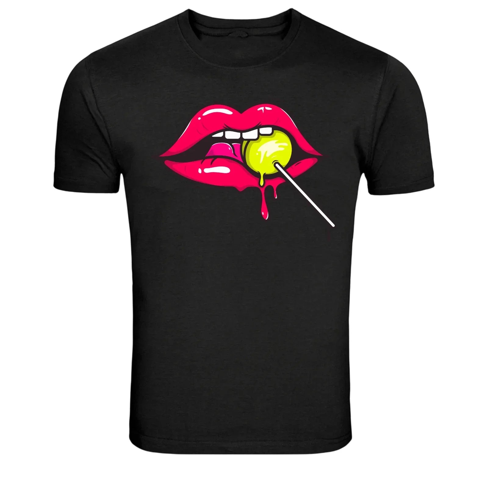 Dripping Candy Lips Pop Art Graphic - Adult & Kids T-Shirts, Sweatshirts & Hoodies apparel design preview 1