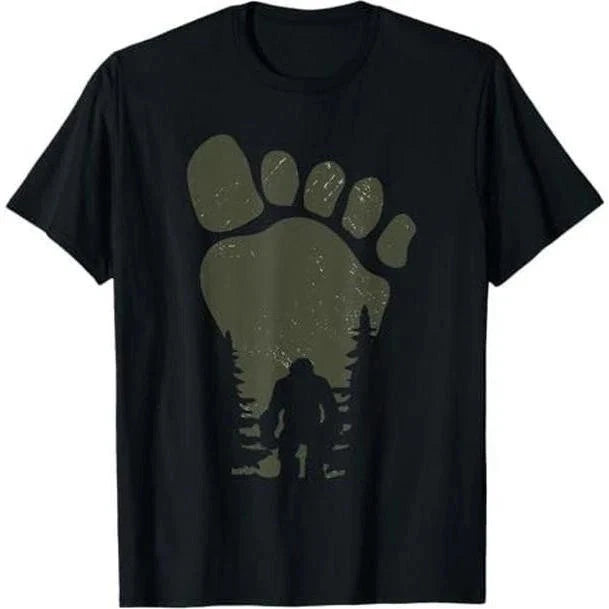 For men Sasquatch Bigfoot In The Forest Footprint - Adult & Kids T-Shirts, Sweatshirts & Hoodies apparel design preview 1