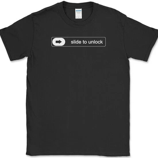 Slide To Unlock Funny Old School Cell Phone Humor - Adult & Kids T-Shirts, Sweatshirts & Hoodies apparel design preview 1