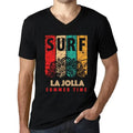 Men's Graphic V Neck Summer Time Surf In La Jolla - Adult & Kids T-Shirts, Sweatshirts & Hoodies apparel design preview 1