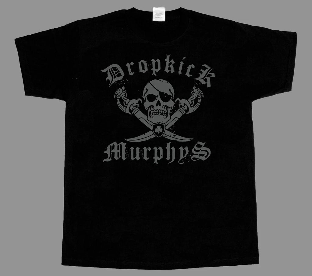 DROPKICK MURPHYS JOLLY ROGER SHORT NEW BLACK 3 4 5XL - Adult & Kids T-Shirts, Sweatshirts & Hoodies apparel design preview 1