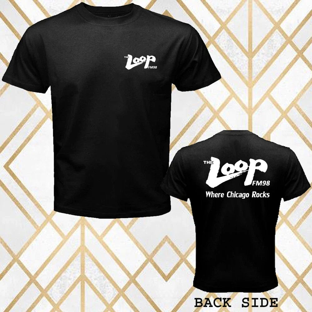 The Loop FM 98 Radio Men's Black Size S 3XL - Adult & Kids T-Shirts, Sweatshirts & Hoodies apparel design preview 1