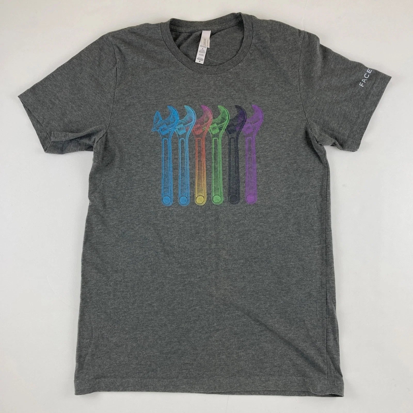 Facebook Wrench Mens Medium Pop Art Tech - Adult & Kids T-Shirts, Sweatshirts & Hoodies apparel design preview 1