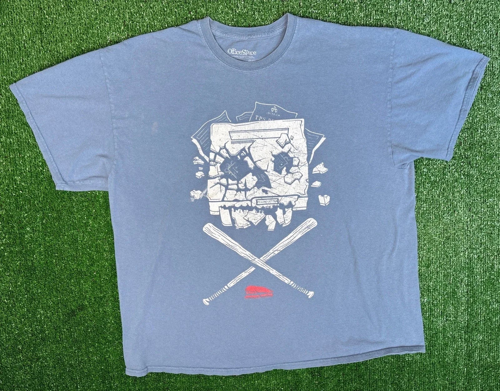 Office Space Movie Promo Blue Graphic Size 2XL Unisex - Adult & Kids T-Shirts, Sweatshirts & Hoodies apparel design preview 1