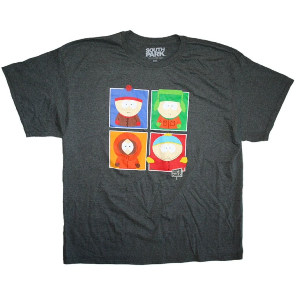 South Park Cartman, Stan, Kyle, and Kenny Men's Gray - Adult & Kids T-Shirts, Sweatshirts & Hoodies apparel design preview 1